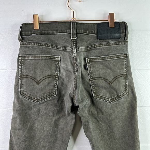 LEVI'S 511 Gray Green Cotton Denim Jeans Straight Leg Pants Size 29 x 32 - Picture 3 of 10